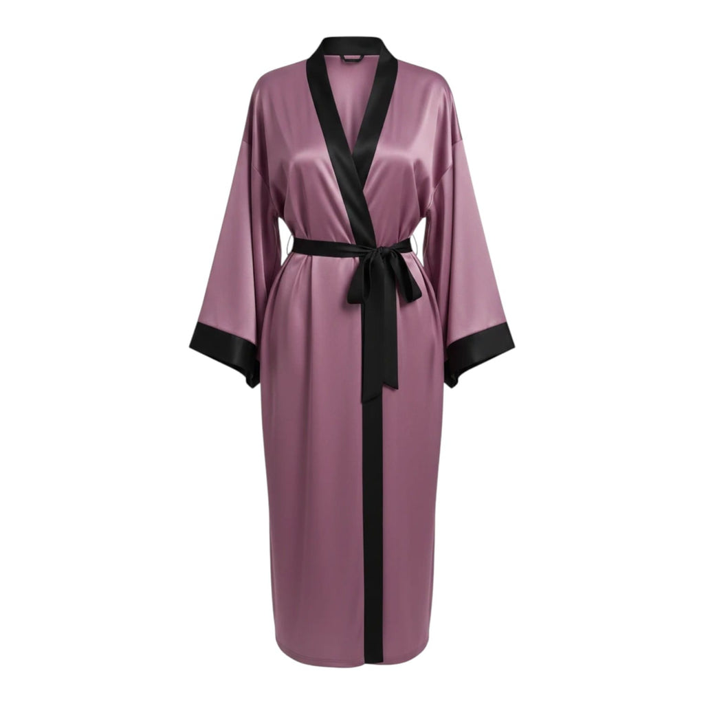 Kimono Satin Femme Manches Larges Style Mariée | Le Monde du Peignoir