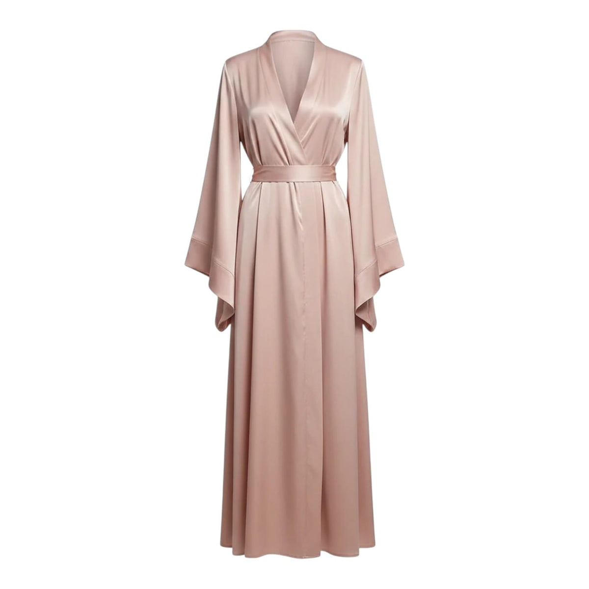 Kimono Satin Femme Manches Larges Style Mariée | Le Monde du Peignoir
