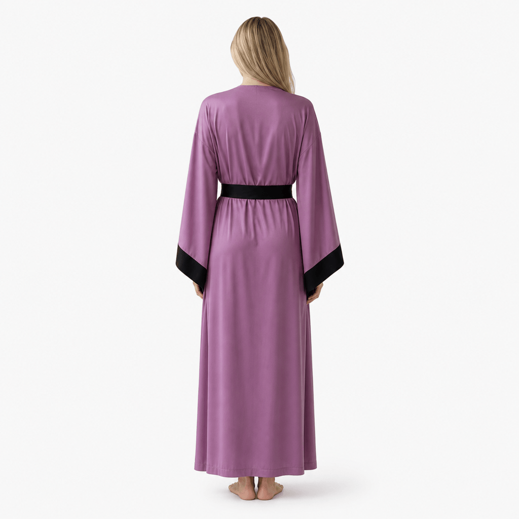 Kimono Satin Femme Manches Larges Style Mariée | Le Monde du Peignoir