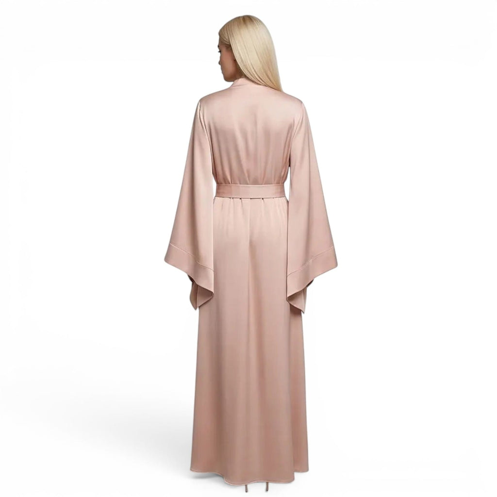 Kimono Satin Femme Style Mariée Longueur Sol | Le Monde du Peignoir