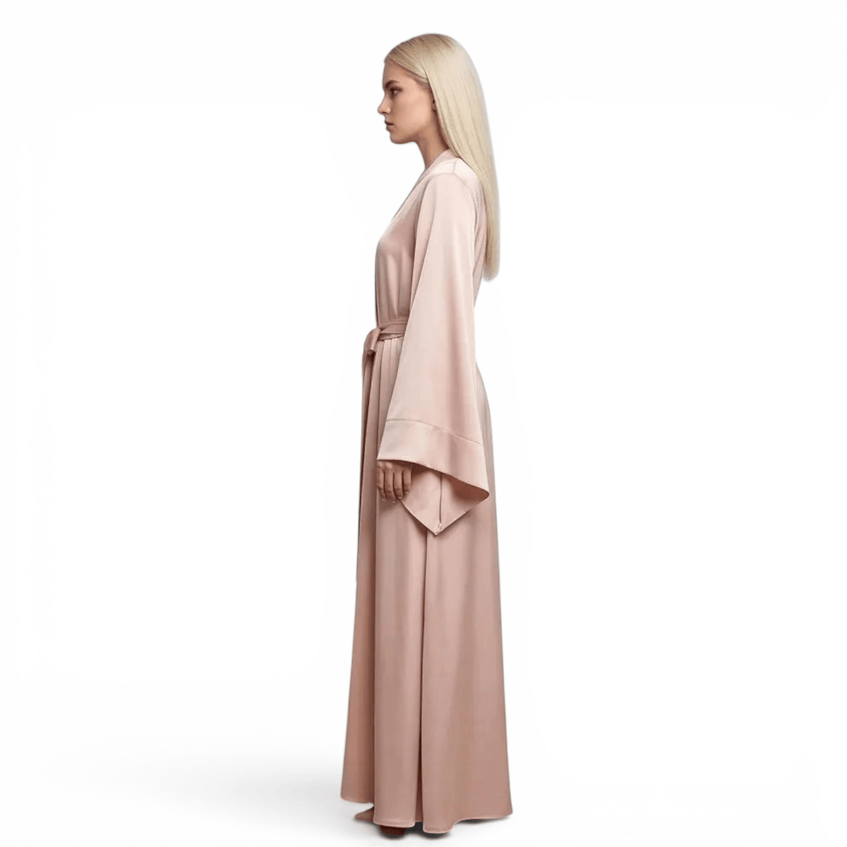 Kimono Satin Femme Style Mariée Longueur Sol | Le Monde du Peignoir