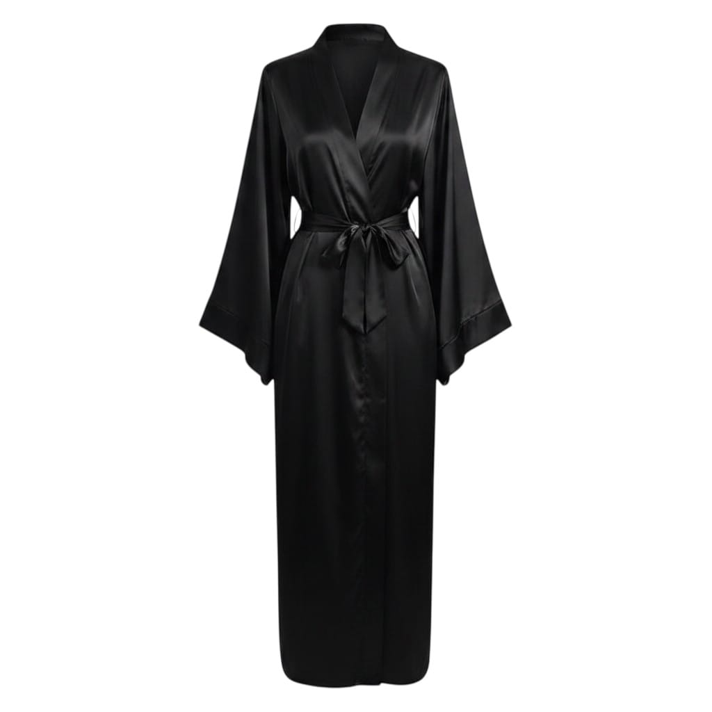 Kimono Satin Femme Style Mariée Longueur Sol | Le Monde du Peignoir