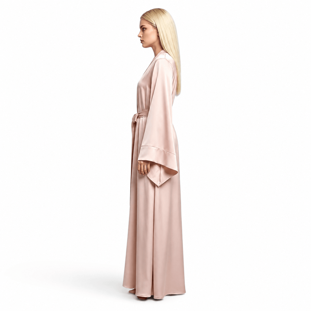 Kimono Satin Femme Style Mariée Longueur Sol | Le Monde du Peignoir