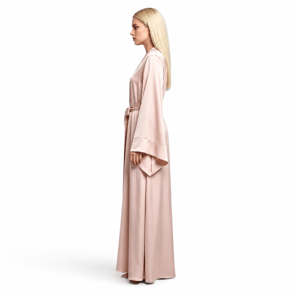 Kimono Satin Femme Style Mariée Longueur Sol | Le Monde du Peignoir