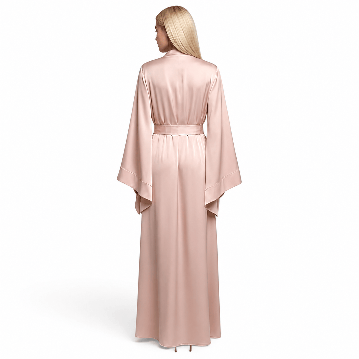 Kimono Satin Femme Style Mariée Longueur Sol | Le Monde du Peignoir