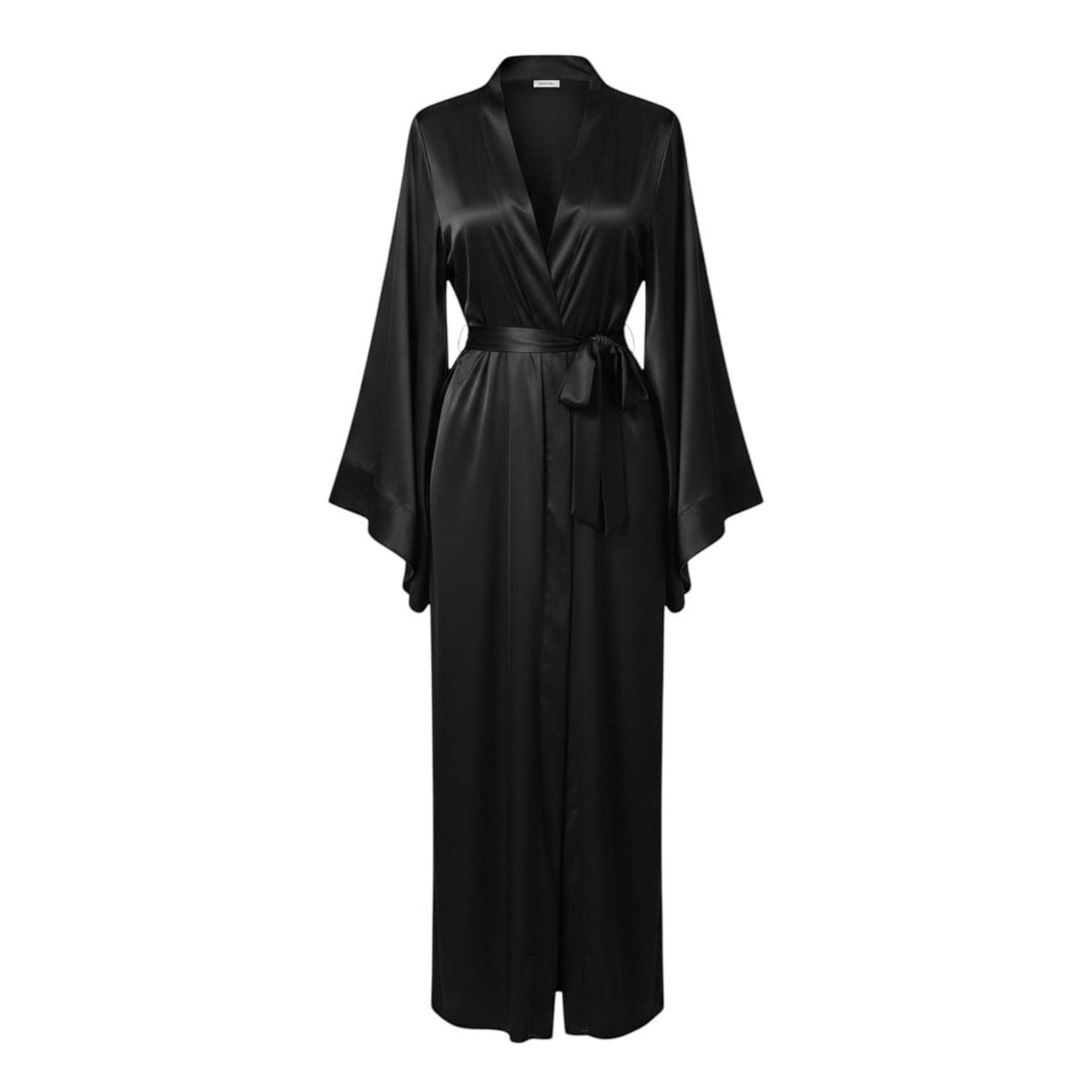 Kimono Soie Satin Femme Beige Longueur Sol | Le Monde du Peignoir