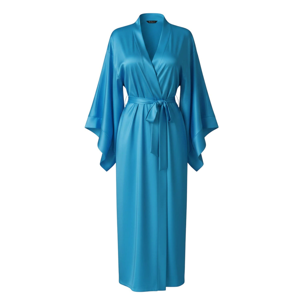 Kimono Soie Satin Femme Beige Longueur Sol | Le Monde du Peignoir
