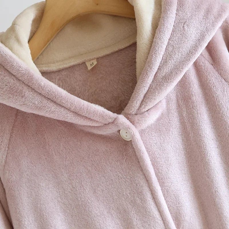Robe de Chambre Femme Polaire Velours Épais Image