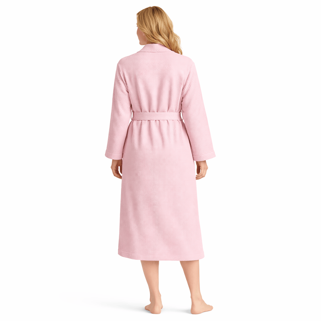 Peignoir de Bain Femme Coton Gaufré