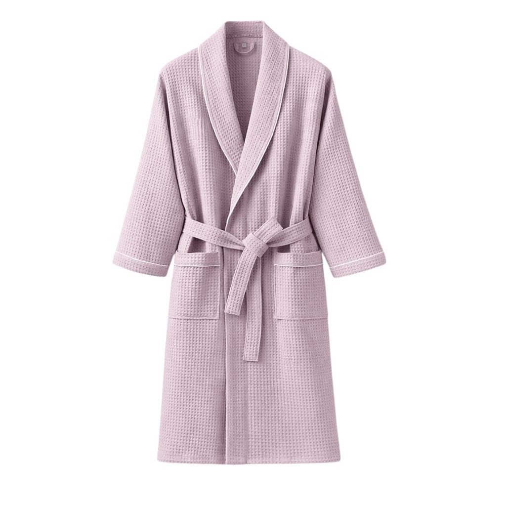 Peignoir de Bain Femme Coton Gaufré