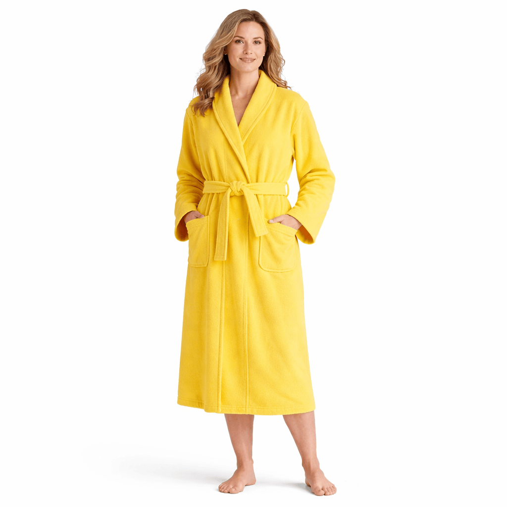 Peignoir de Bain Femme Éponge 100% Coton