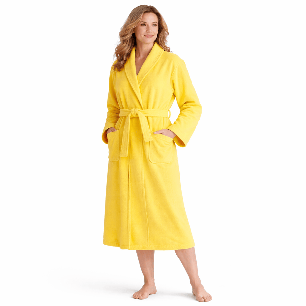 Peignoir de Bain Femme Éponge 100% Coton