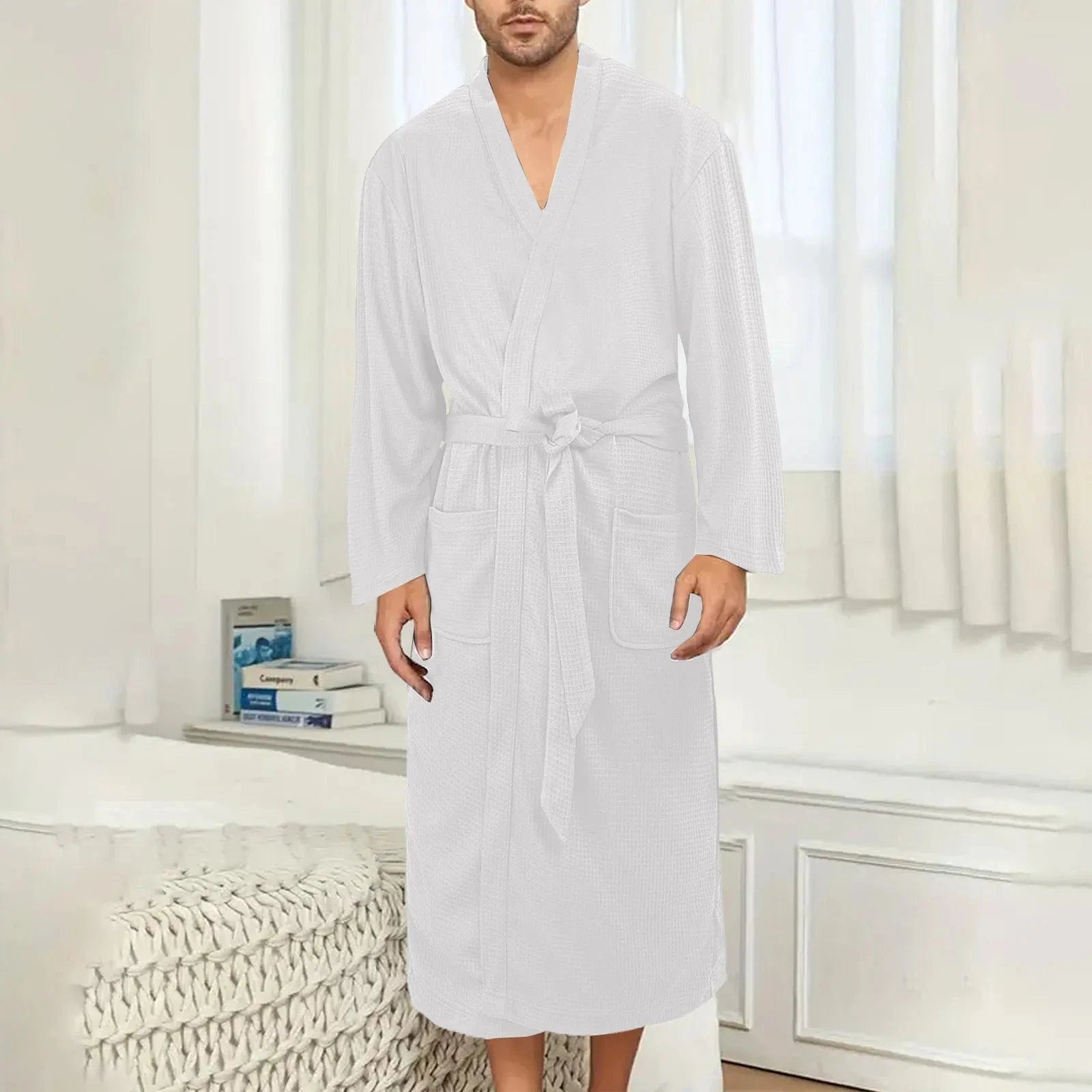Peignoir de Bain Homme Nid d’Abeille