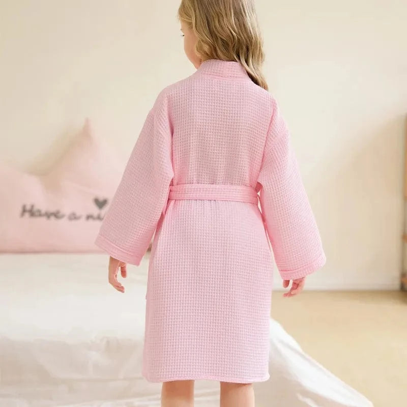 Peignoir Enfant Coton Nid d’Abeille