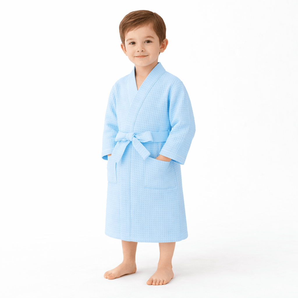 Peignoir Enfant Coton Nid d’Abeille