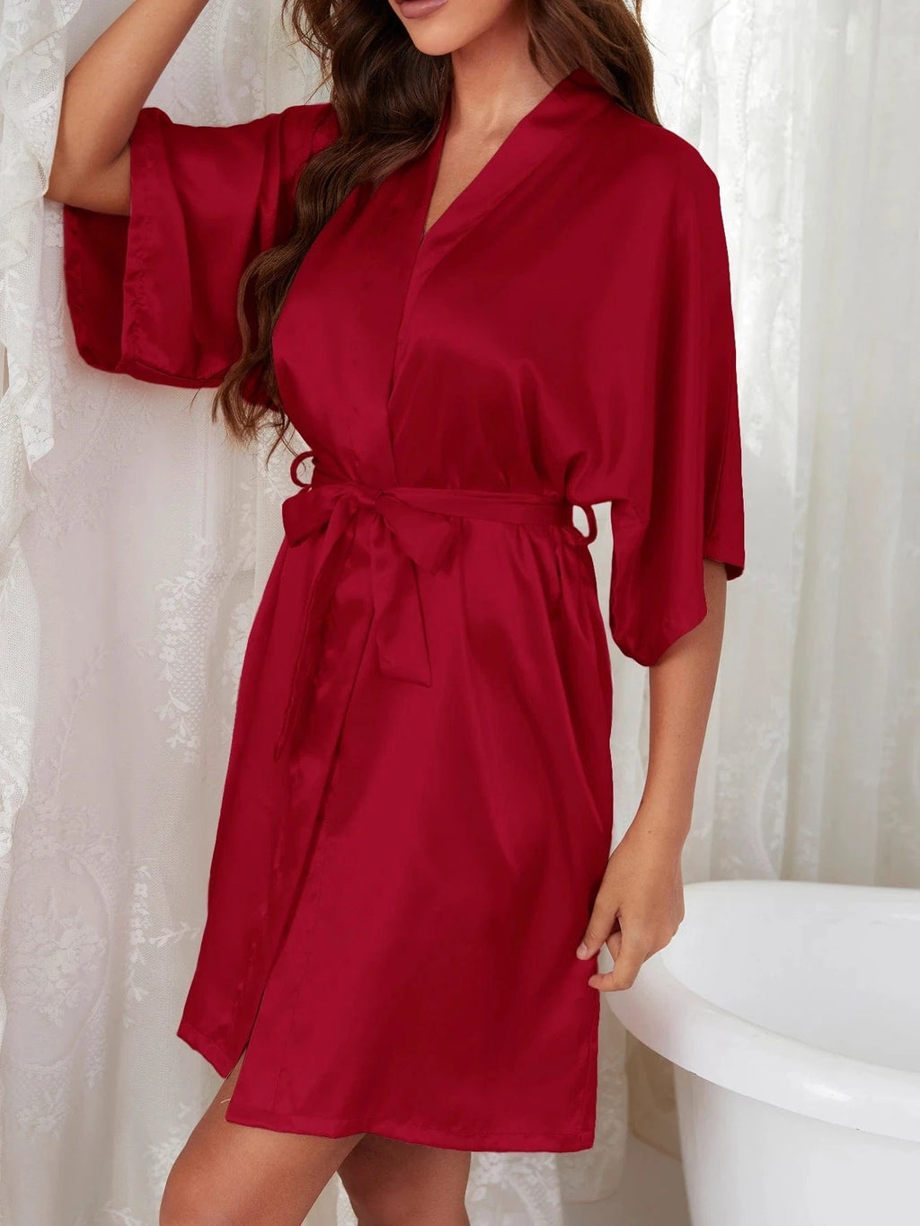 Peignoir Femme Satin Élégant
