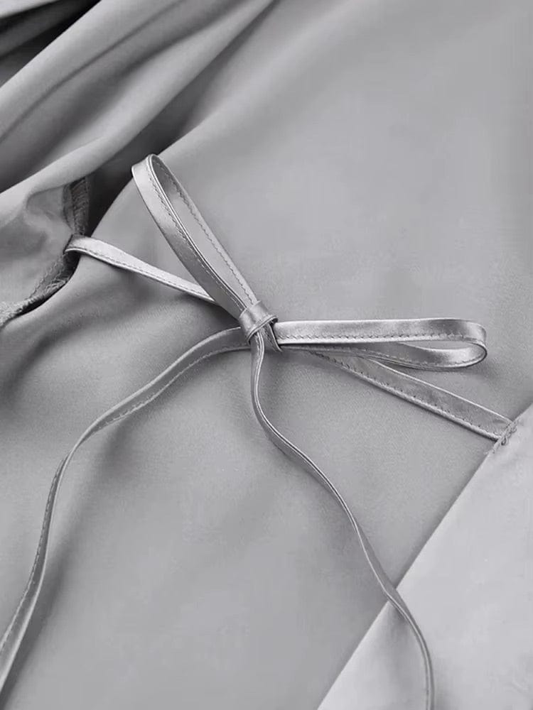 Peignoir Femme Satin Manches Évasées