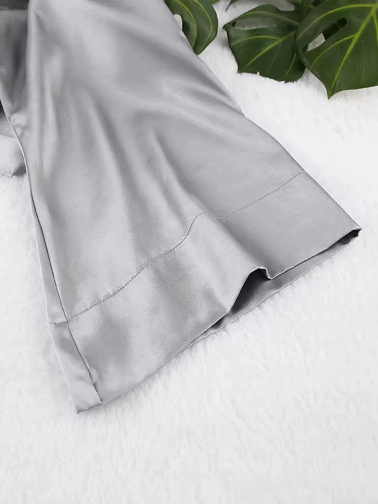 Peignoir Femme Satin Manches Évasées