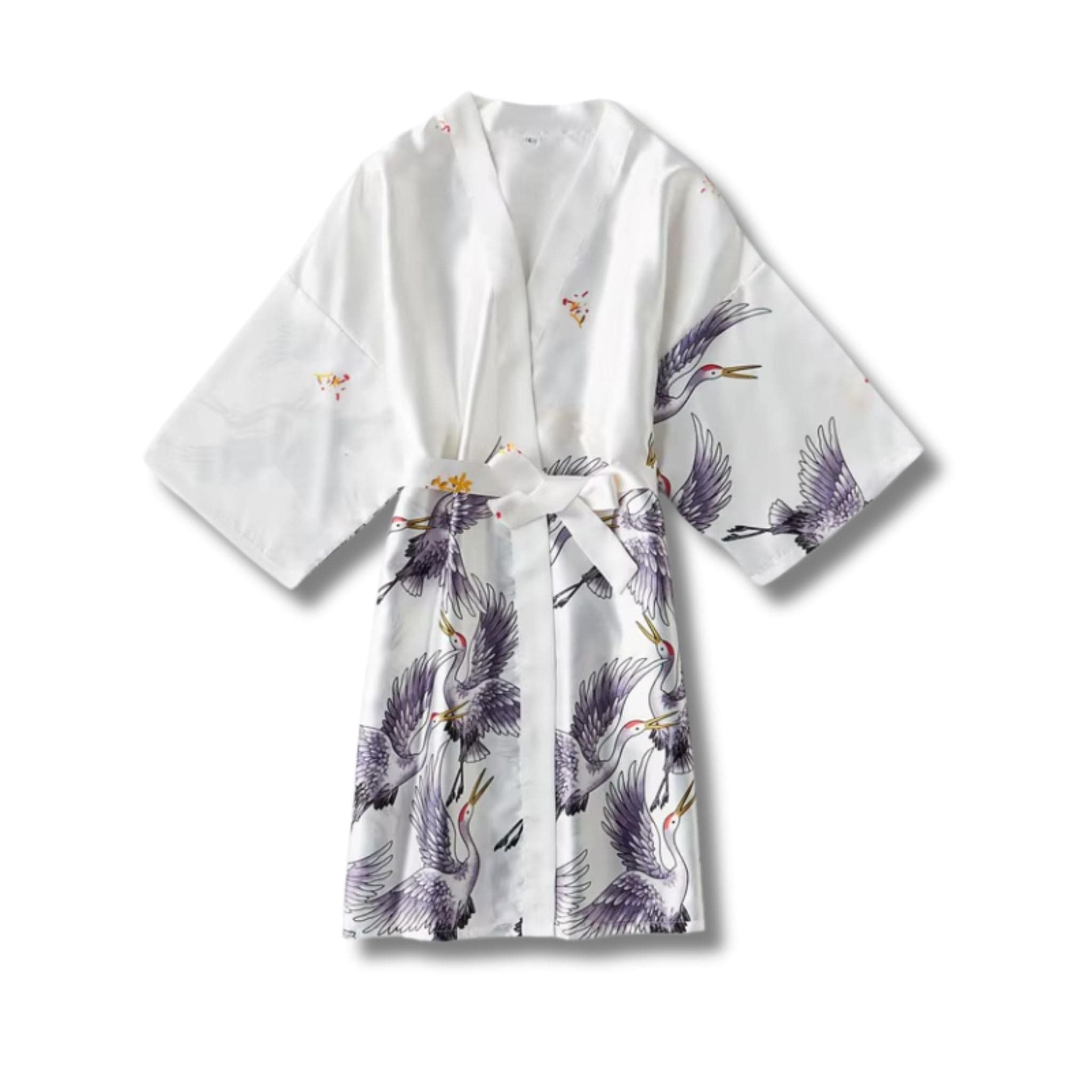 Peignoir Femme Satin Oiseau