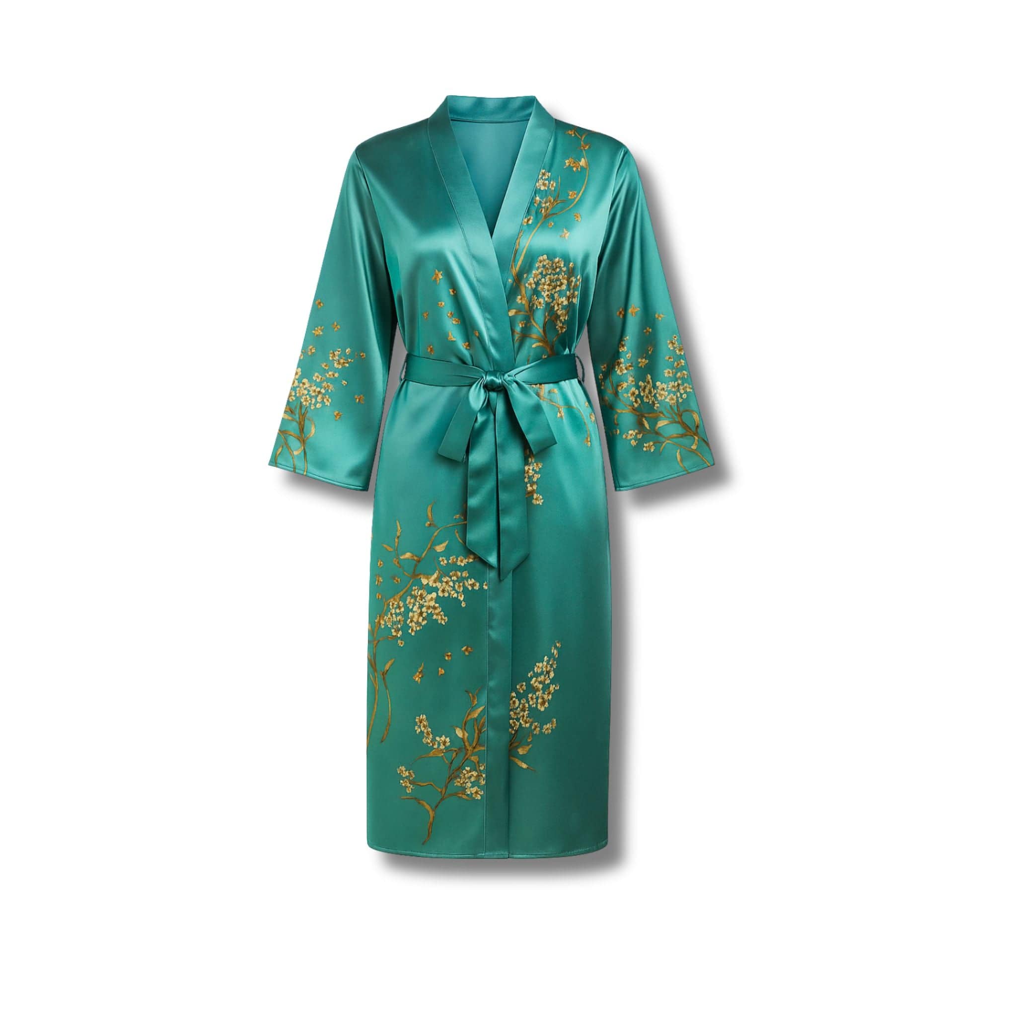 Peignoir Femme Satin Plantes