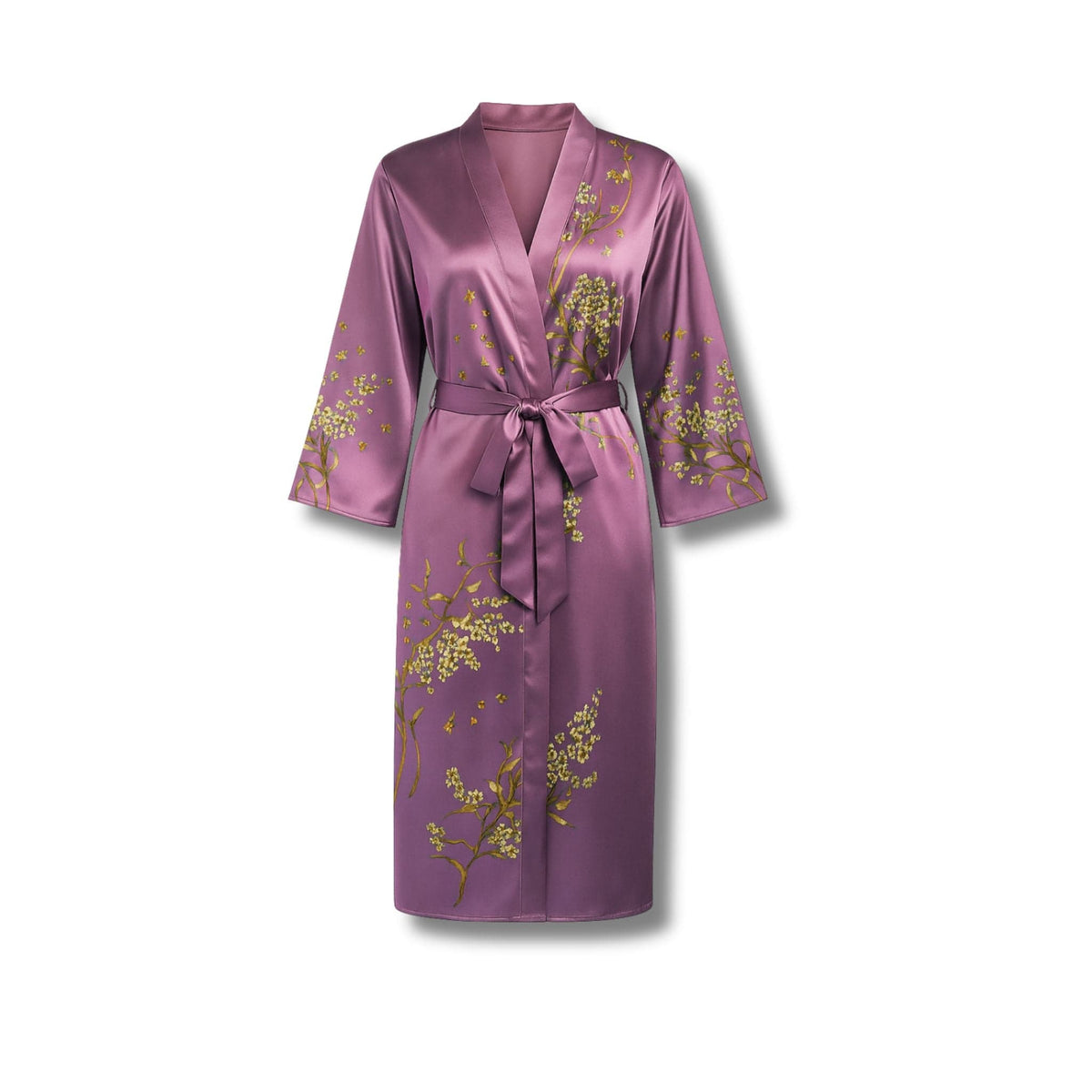 Peignoir Femme Satin Plantes