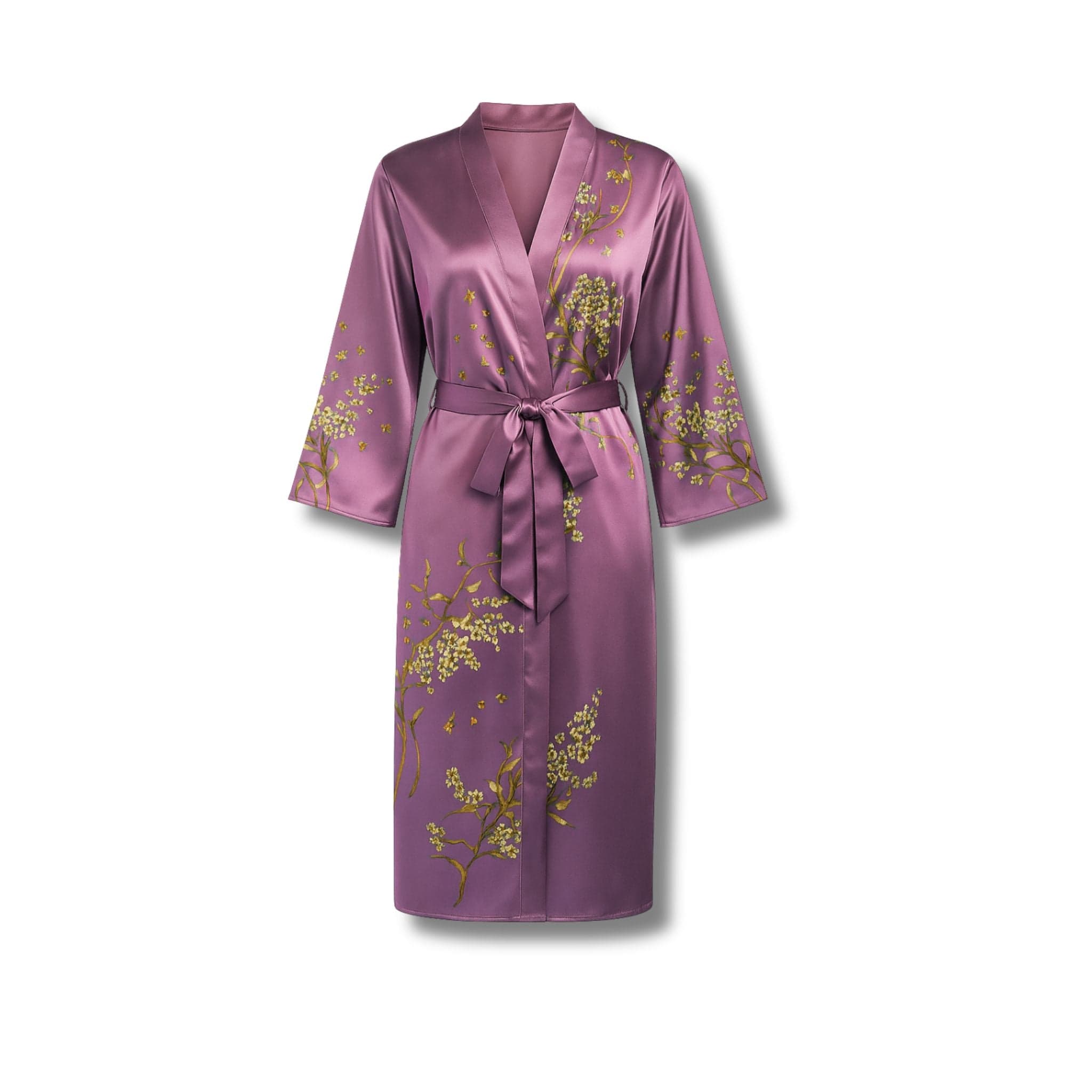 Peignoir Femme Satin Plantes