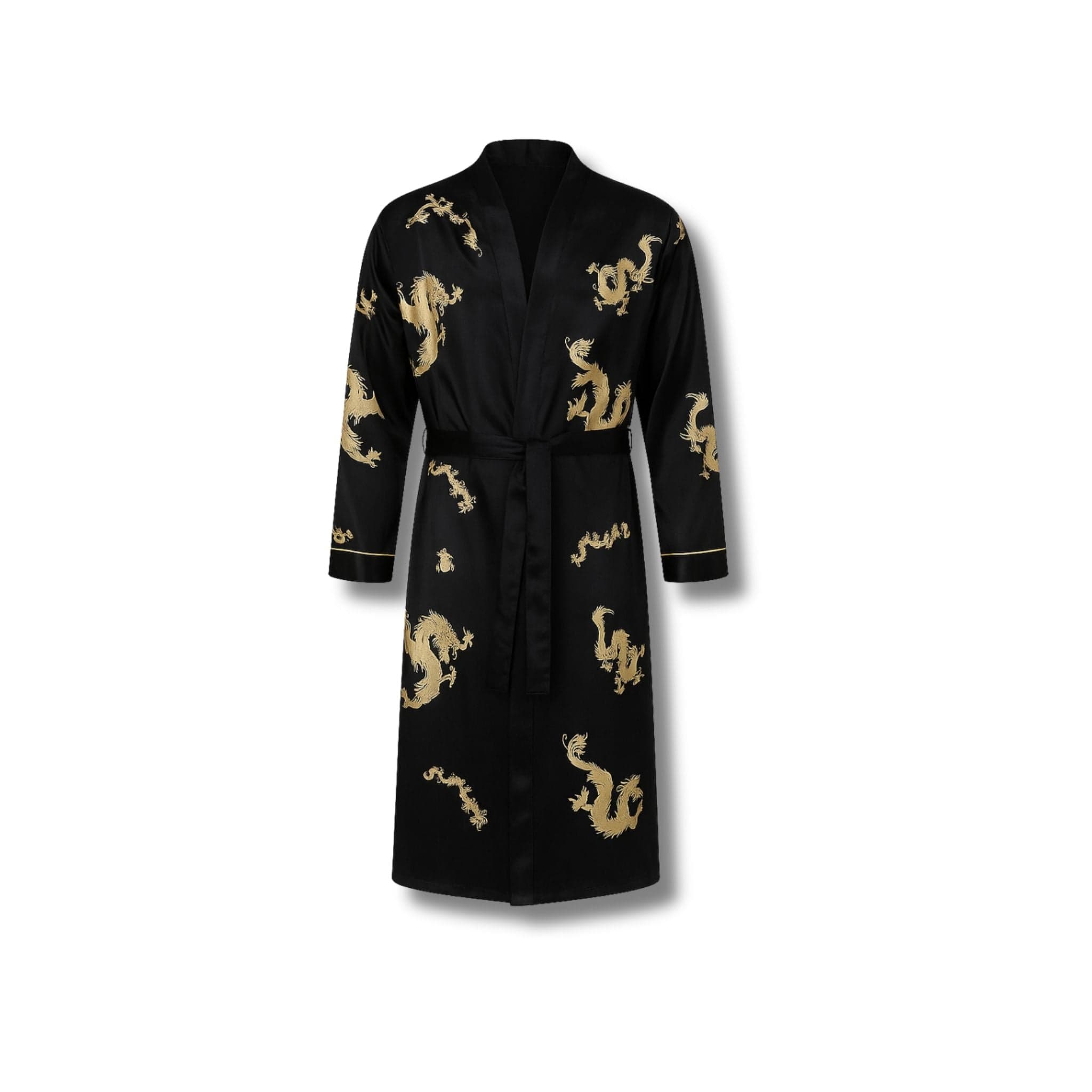 Peignoir Homme Luxe Satin Dragon
