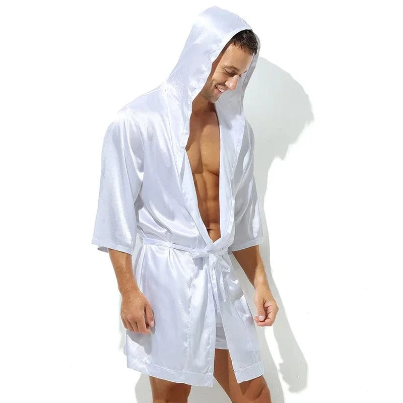 Peignoir Homme Luxe Satin Été