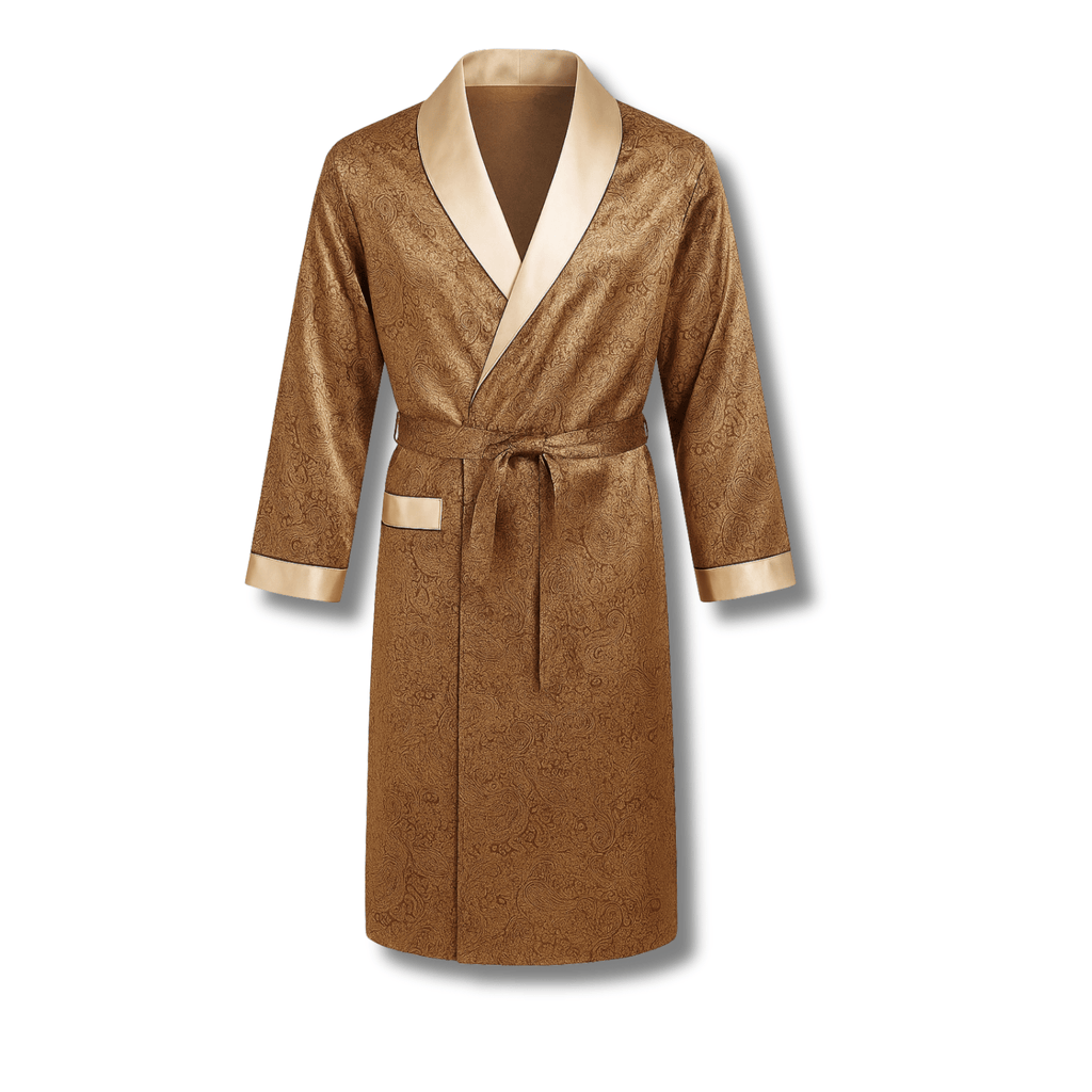 Peignoir Homme Luxe Satin Imprimé