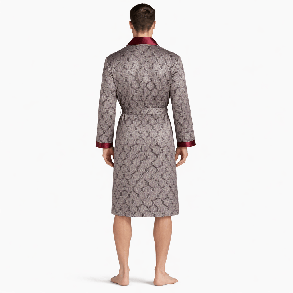 Peignoir Homme Luxe Satin Imprimé