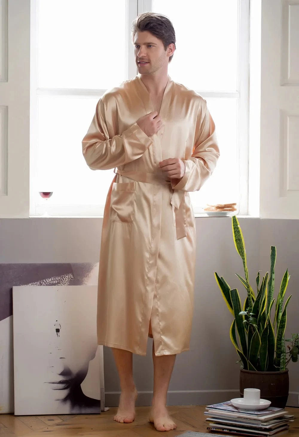 Peignoir Homme Luxe Soie