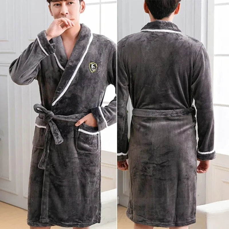 Peignoir Homme Polaire Flanelle Épaisse