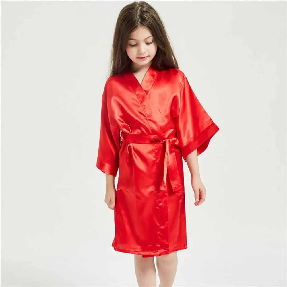 Peignoir Satin Enfant Fille