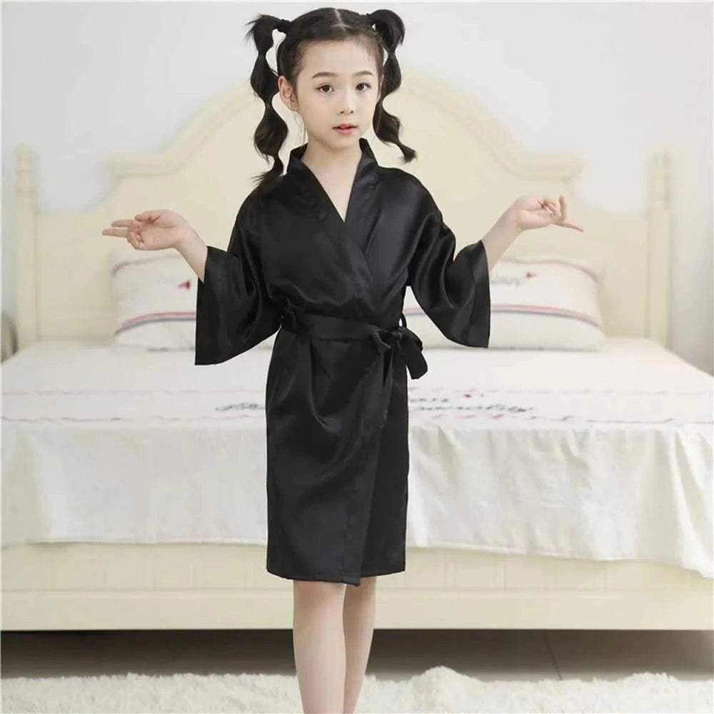 Peignoir Satin Enfant Fille