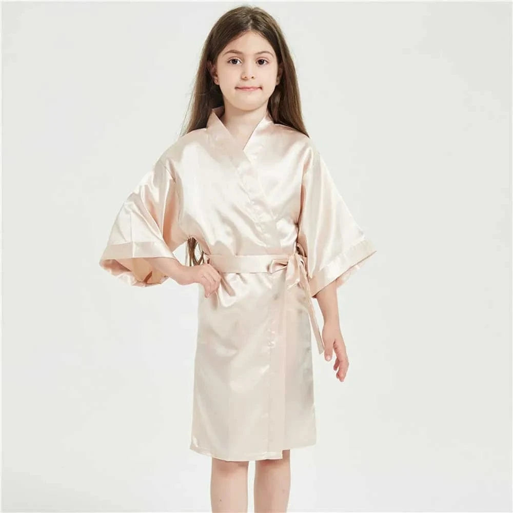 Peignoir Satin Enfant Fille