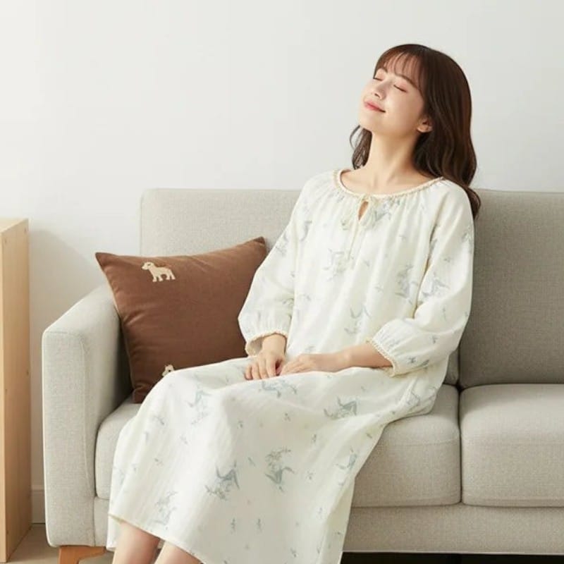 Robe de Chambre Coton Femme Style Bohème