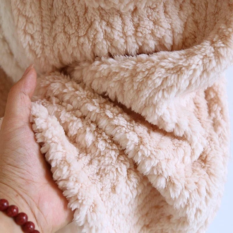 Robe de Chambre Femme Chaude Boutonnée Patchwork Cute