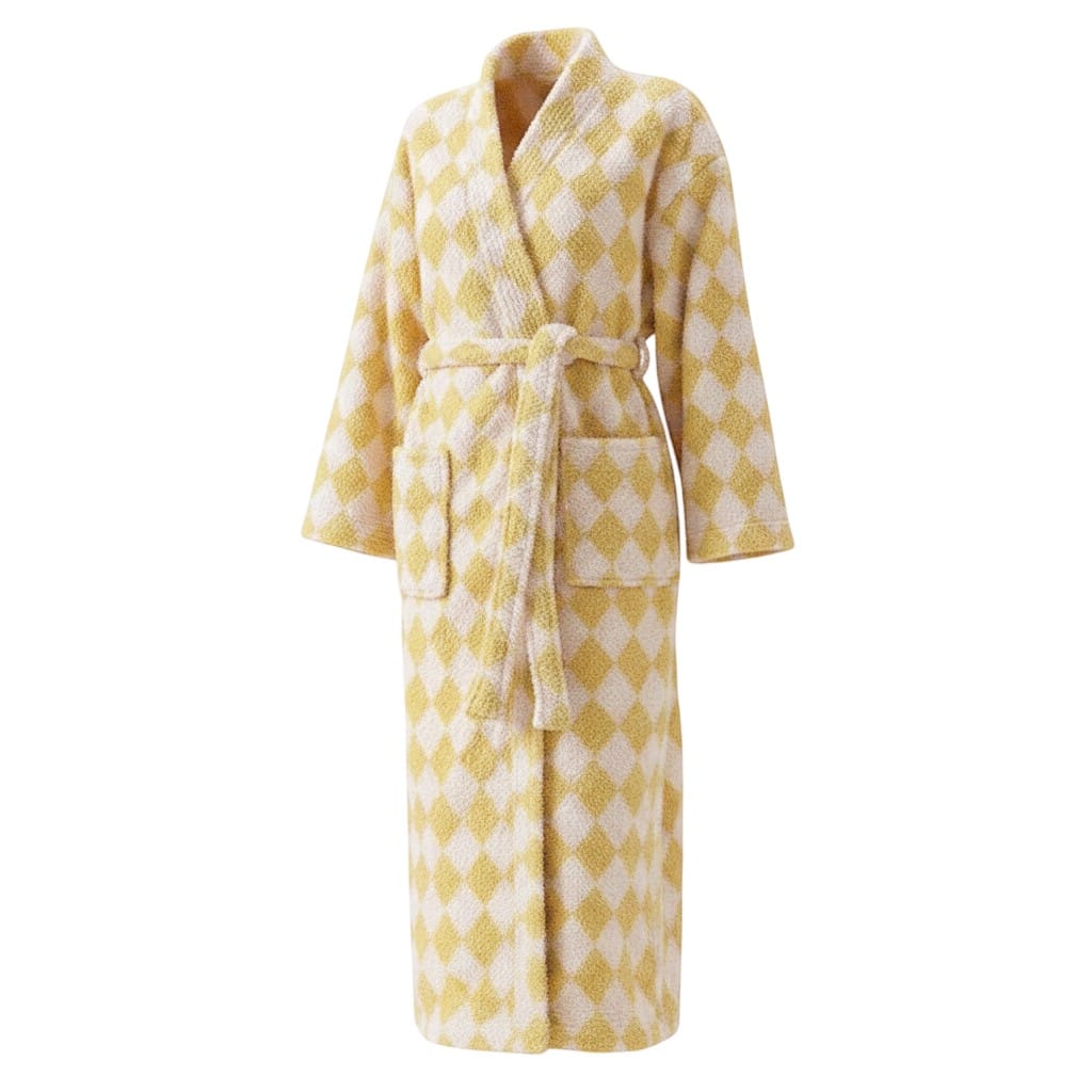 Robe de Chambre Femme Chaude Carreaux
