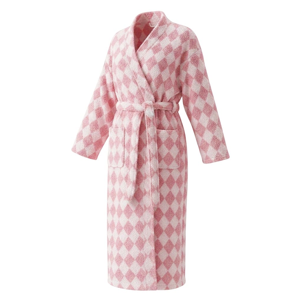 Robe de Chambre Femme Chaude Carreaux