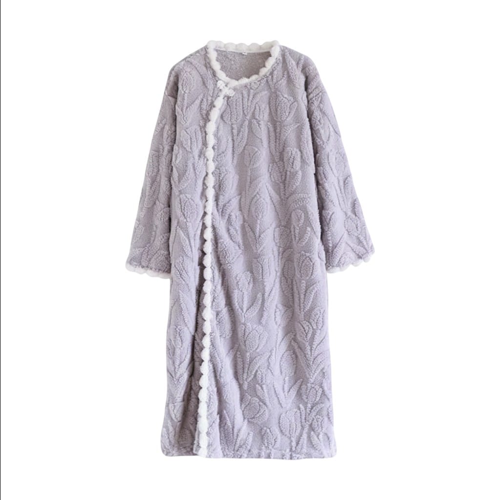 Robe de Chambre Femme Chaude Flanelle Épaisse