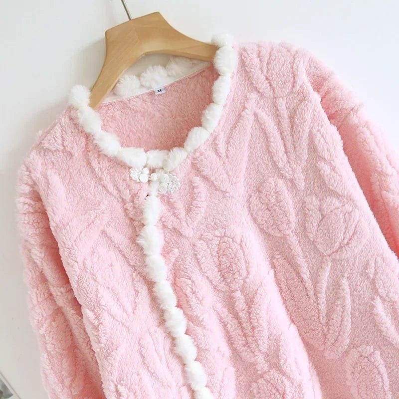 Robe de Chambre Femme Chaude Flanelle Épaisse