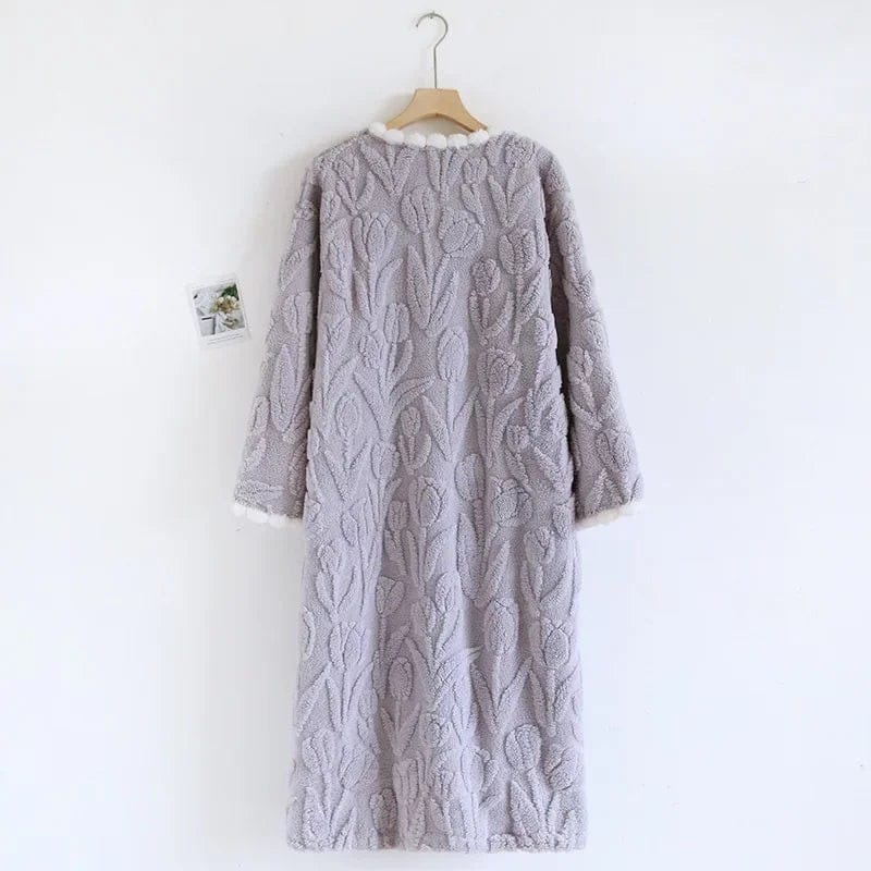 Robe de Chambre Femme Chaude Flanelle Épaisse