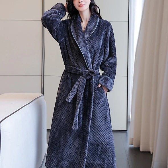 Robe de Chambre Femme Chaude Long Hiver