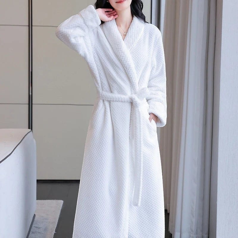 Robe de Chambre Femme Chaude Long Hiver