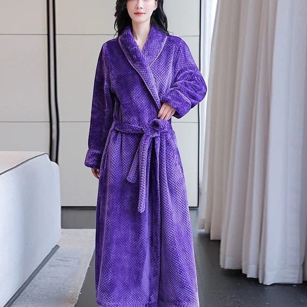 Robe de Chambre Femme Chaude Long Hiver