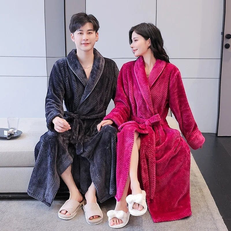 Robe de Chambre Femme Chaude Long Hiver