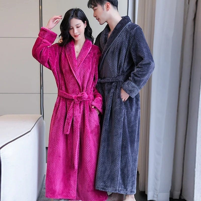 Robe de Chambre Femme Chaude Long Hiver