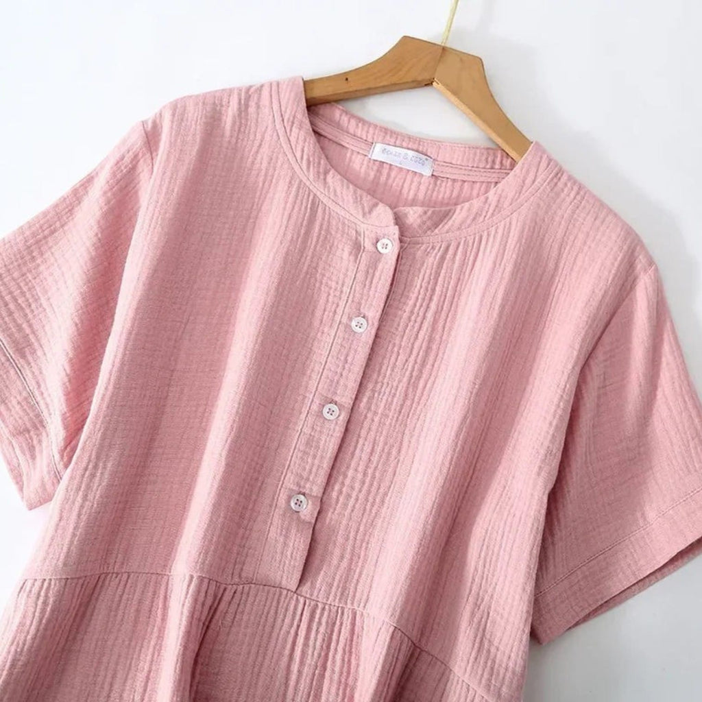 Robe de Chambre Femme Coton Boutonnée