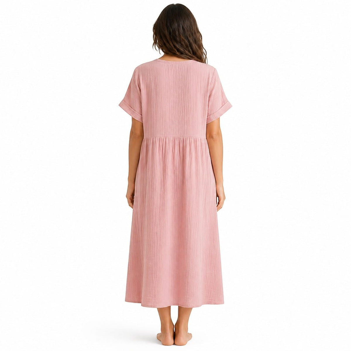 Robe de Chambre Femme Coton Boutonnée