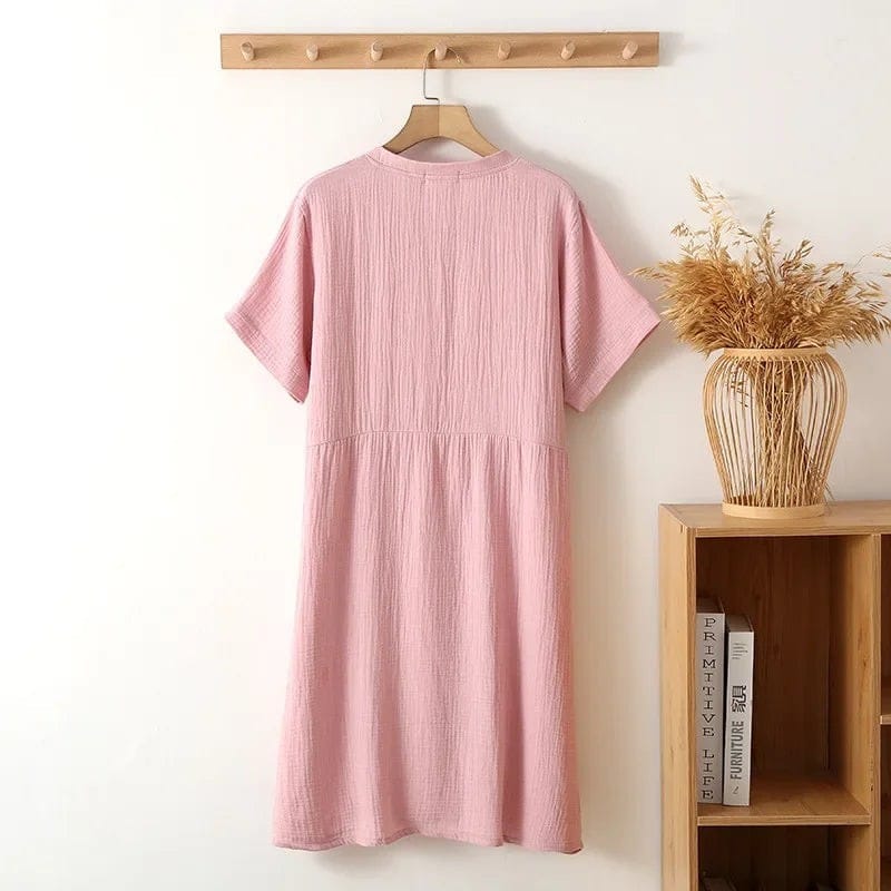 Robe de Chambre Femme Coton Boutonnée